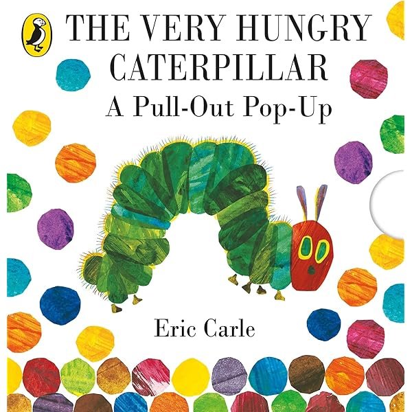 كتاب “The Very Hungry Caterpillar” (نسخة تعليمية للأطفال)